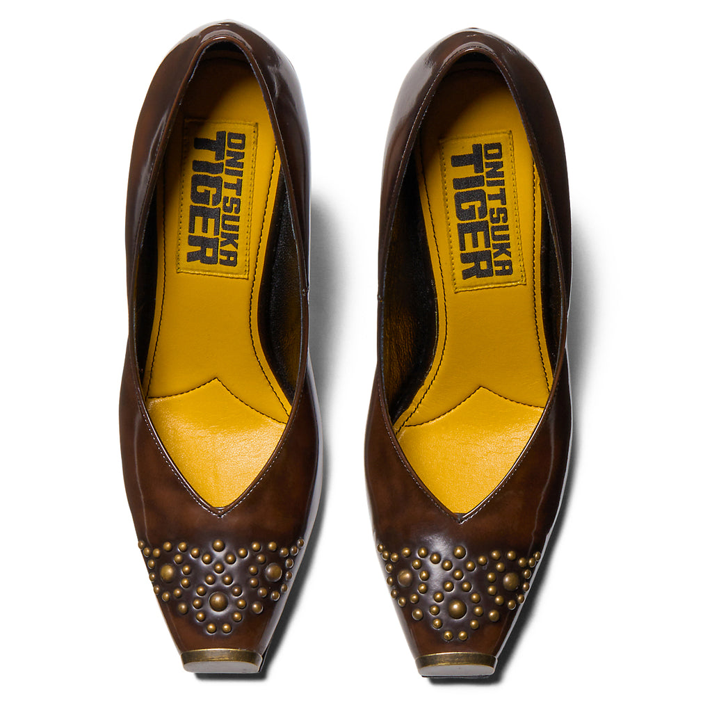 TIGER EQUA STUDS - LICORICE BROWN / PURE GOLD - view 6