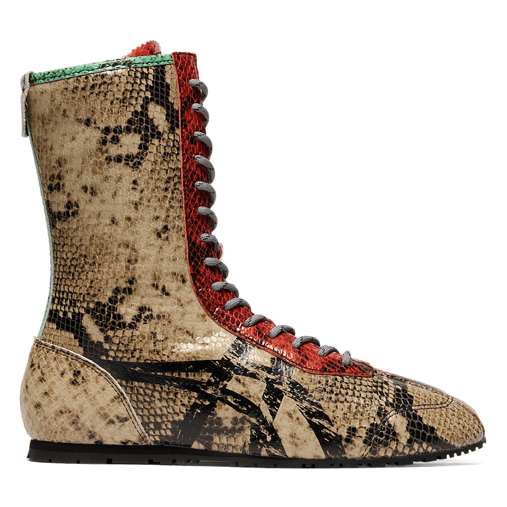 MEXICO 66 SQUARE BOOTS - WOOD CREPE / CLASSIC RED - main view